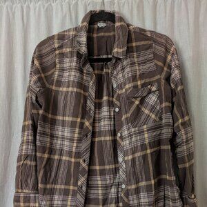 Brown Flannel Shirt - aerie (M)